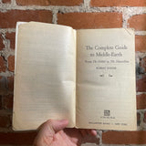 The Complete Guide to Middle-Earth - Robert Foster - 1979 1st Ballantine Books Paperback