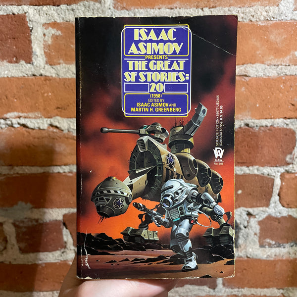 The Great SF Stories #20 - Isaac Asimov - 1990 Daw Books Paperback - Robin Hidden Cover - Simak, Aldiss, + more!