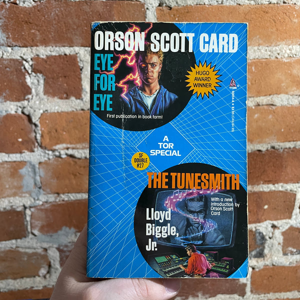 Tor Double #27 - Eye for Eye - Orson Scott Card / The Tunesmith - Lloyd Biggle, Jr. - 1990 Paperback