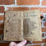 Antique German New Testament — Evangelium St. Matthäus — Early 18th–19th Century Leatherbound Pocket Bible