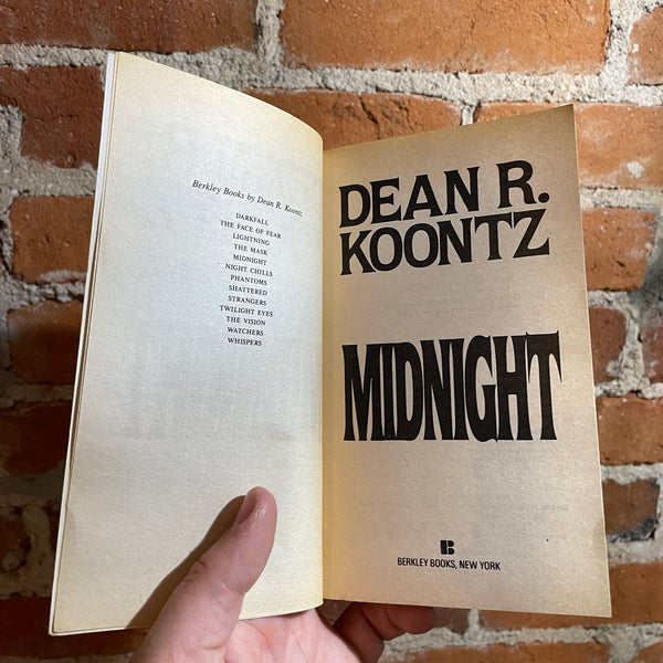 Midnight - Dean R. Koontz - 1989 Berkley Books Paperback Edition