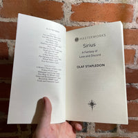 Sirius - Olaf Stapledon - 2011 SF Masterworks Gollancz Paperback - Cliff Nielsen Cover