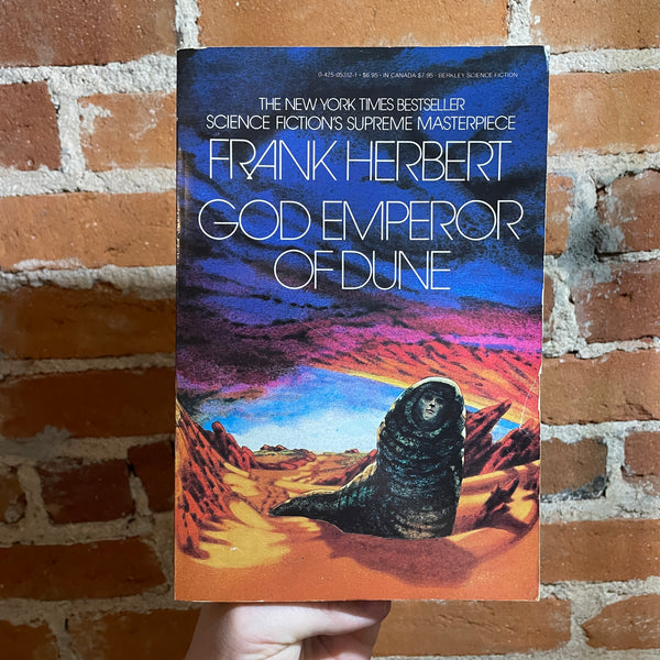God Emperor of Dune - Frank Herbert 1982 Berkley Books Oversized Paperback / Frederic Marvin Cover