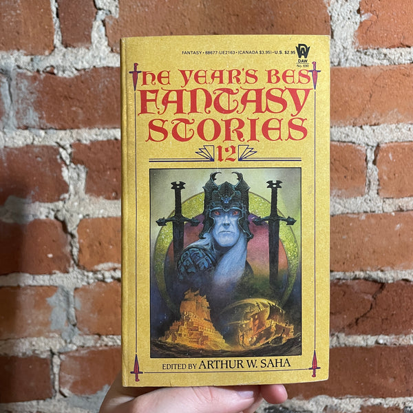 The Year’s Best Fantasy Stories: 12 - Arthur W. Saha, Ed. - 1986 Daw Books Paperback - Julek Heller Cover