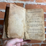 The Communicant’s Companion; or, Instructions and Helps for the Right Receiving of the Lord’s Supper - Matthew Henry - 1747 Glasgow Antique Leatherbound Religious Manual