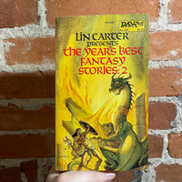 The Year’s Best Fantasy Stories 2 - Lin Carter - 1976 Daw Books Paperback #205 - George Barr Cover