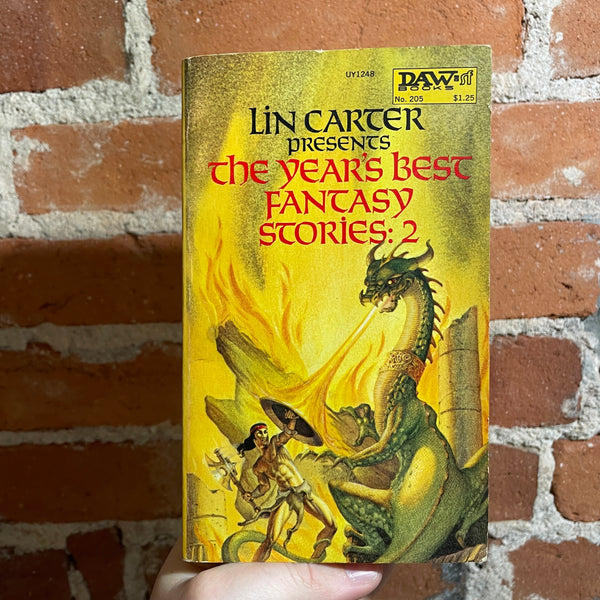 The Year’s Best Fantasy Stories 2 - Lin Carter - 1976 Daw Books Paperback #205 - George Barr Cover