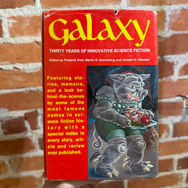 Galaxy: Thirty Years of Innovative Science Fiction - 1980 BCE Playboy Press Hardback - Tommy Soloski Cover GC V19