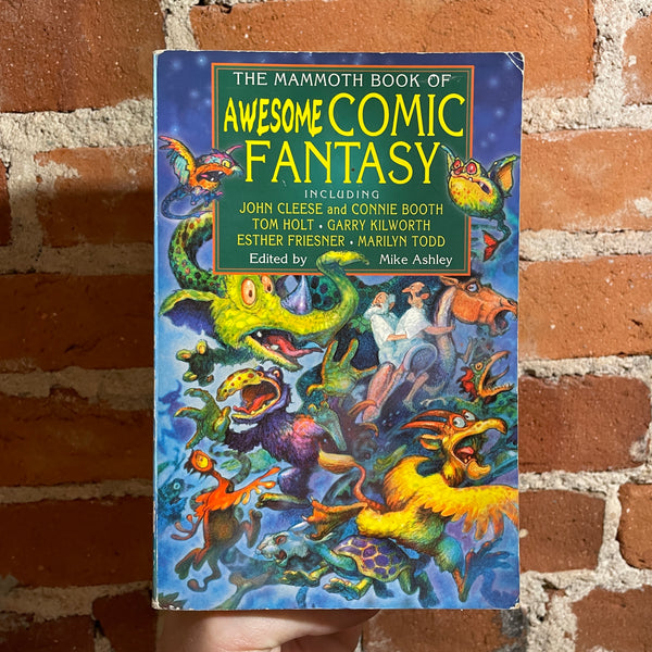 The Mammoth Book of Awesome Comic Fantasy - Edited by Mike Ashley - 2001 1st Carroll & Graf Paperback - Julek Heller Cover