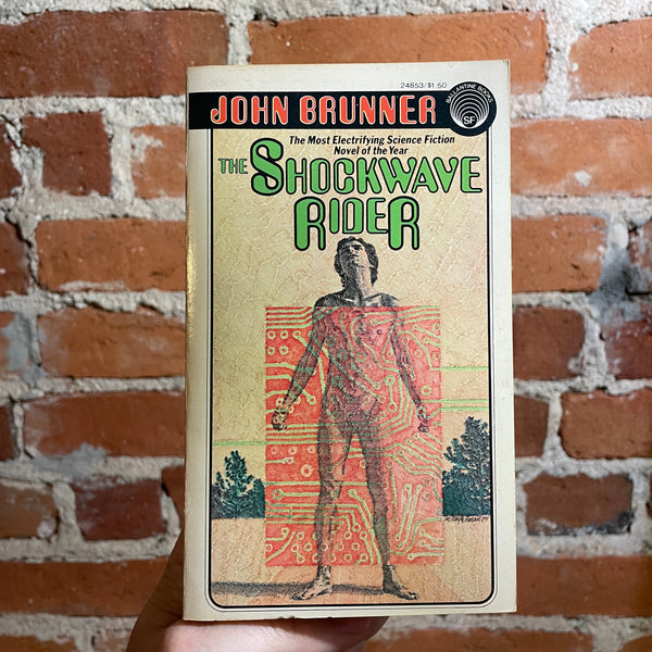 The Shockwave Rider - John Brunner - 1965 Ballantine Books Paperback - Murray Tinkelman Cover