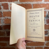 Death in Venice - Thomas Mann - 1964 Vintage Books Paperback