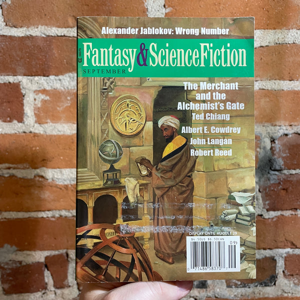The Merchant and the Alchemist’s Gate - Ted Chiang - The Magazine of Fantasy & Science Fiction, September 2007