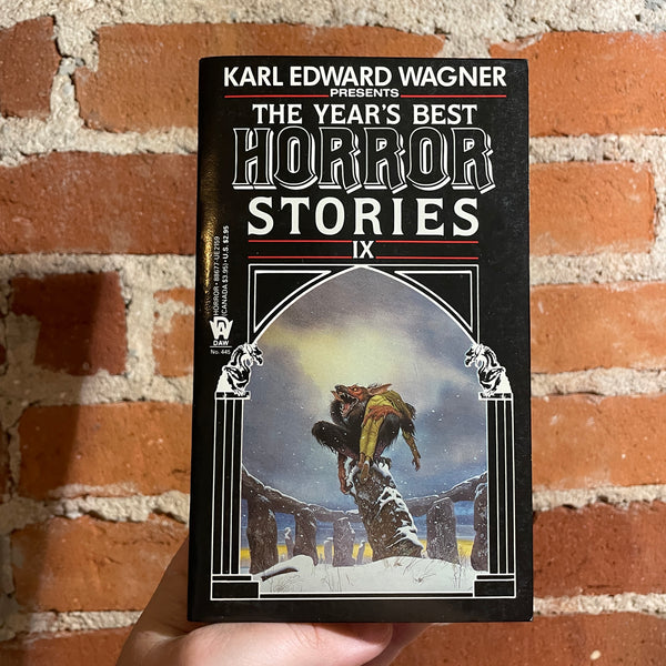 The Year’s Best Horror Stories IX - Edited by Karl Edward Wagner - 1981 Daw Books Paperback - Michael Whelan Cover