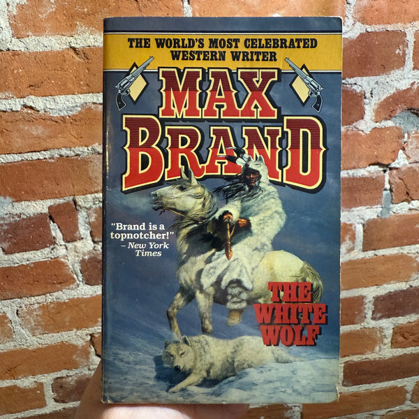 The White Wolf - Max Brand - 1995 Leisure Books Paperback - Hermon Adams Cover