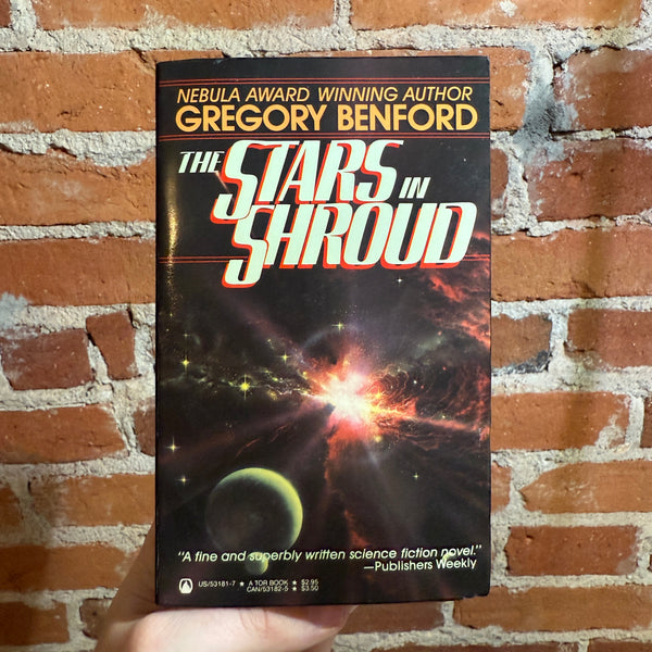 The Stars in Shroud - Gregory Benford - 1984 Tor Books Paperback - Angus McKie Cover