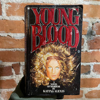 Young Blood - Katina Alexis - 1982 1st Tor Books Paperback - Foil Embossed Attila Hejja Cover