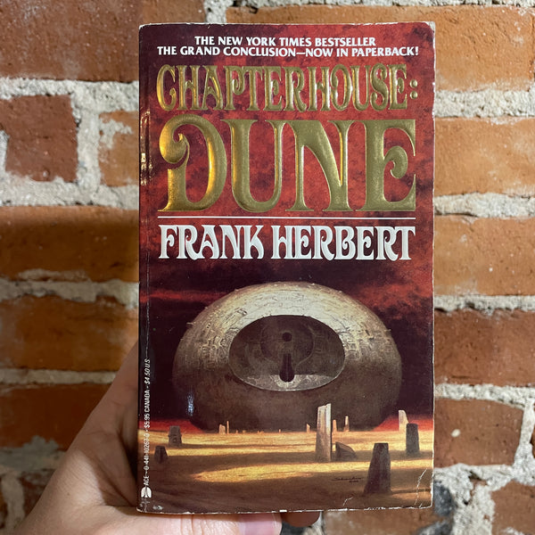 Chapterhouse: Dune - Frank Herbert 1987 Ace Books vintage paperback - Foil Embossed Raised Letters on cover