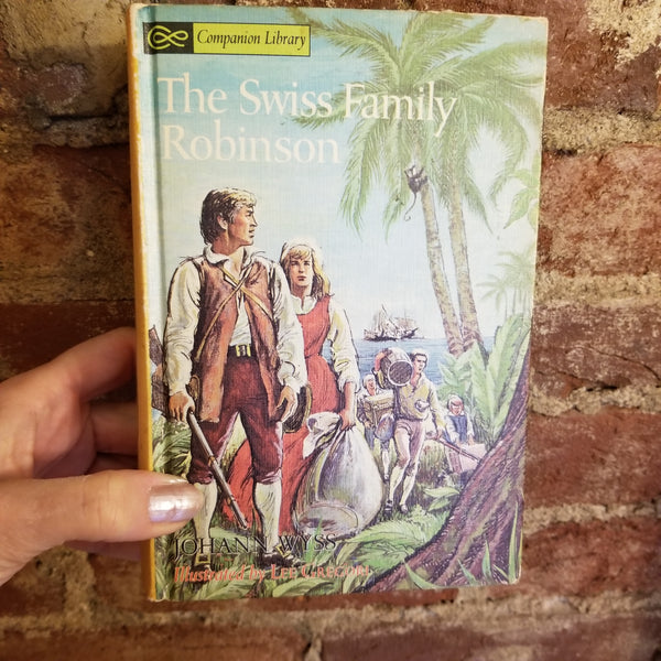 Robinson Crusoe - Daniel Defoe  and Swiss Family Robinson- Johann Wyss ( 1963 Grosset and Dunlap Companion Library vintage hardback)