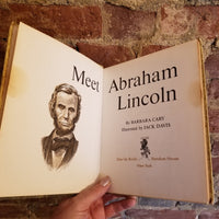 Meet Abraham Lincoln - Barbara Cary ( Jack David Illustrator) (1965 Random House vintage hardback)