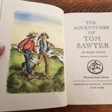 The Adventures of Tom Sawyer - Mark Twain (1946 Grosset and Dunlap Vintage Illustrated Hardback Classic)