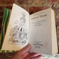 Treasure Island - Robert Louis Stevenson/Gulliver's Travels -Jonathon Swift (1963 Grosset and Dunlap Companion Library vintage hardback)