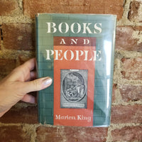 Books and People: Five Decades of New York's Oldest Library - Marion King (1954 The Macmillan Company vintage hardback)