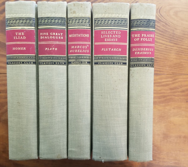 5 Vintage Walter J Black Classics Clubs Books (1942 Walter J Black Inc vintage hardback book bundle)