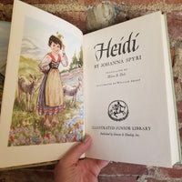 Heidi-Johanna Spyri Illustrated Junior Library 1945 Grosset & Dunlap vintage hardback