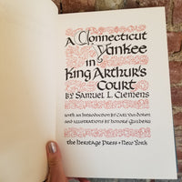 A Connecticut Yankee in King Arthur's Court - Mark Twain 1948 The Heritage Press vintage hardback