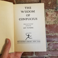 The Wisdom of Confucius - Lin Yutang 1938 Modern Library vintage hardback