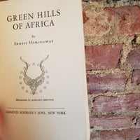 Green Hills of Africa - Ernest Hemingway 1935 Charles Scribner's Sons vintage paperback,