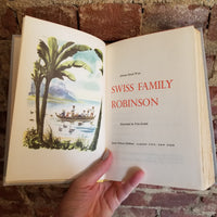 Swiss Family Robinson  Junior Deluxe Edition - Johann David Wyss -1954 Nelson Doubleday vintage illustrated hardback