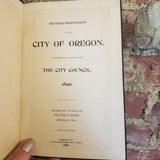 Revised Ordinances of the City of Oregon, Illinois- 1896 The City Council - Independent Democrat Print hardback