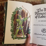 The Merry Adventures of Robin Hood - Howard Pyle -Illustrated Junior Library 1952 Grosset & Dunlap vintage hardback