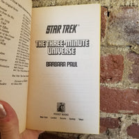 Star Trek The Three Minute Universe - Barbara Paul 1988 Pocket Books vintage paperback