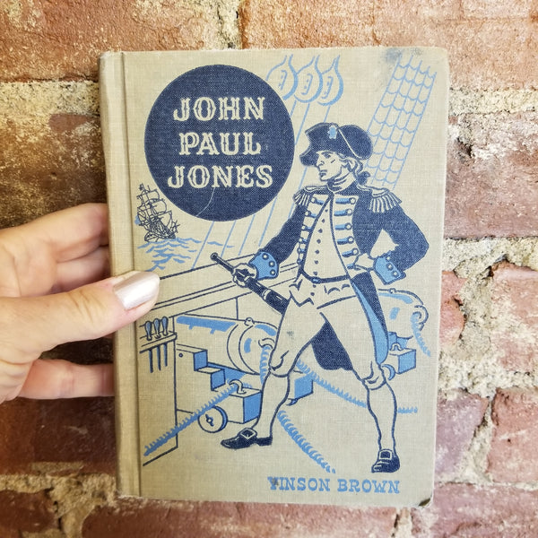 John Paul Jones - Vinson Brown- 1949 American Adventure Series Wheeler Publishing Co. vintage hardback