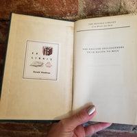 The English Philosophers from Bacon to Mill - Edwin Arthur Burtt 1939 Modern Library vintage hardback