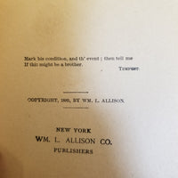 The Prairie - James Fenimore Cooper 1889 WM. L. Allison Co. vintage paperback
