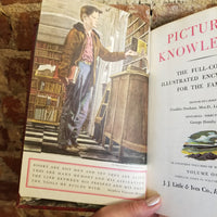 Pictured Knowledge Vol 1 and 2- Dunham & Hornby - JJ Little & Ives 1957 vintage hardback