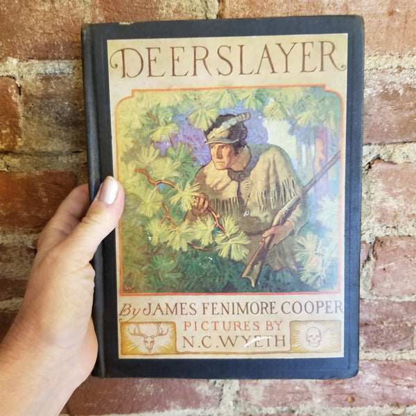 The Deerslayer or the First Warpath - James Fenimore Cooper, N.C. Wyeth - 1925 Charles Scribner & Sons vintage hardback)