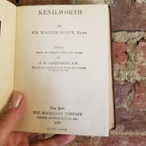 Kenilworth-Walter Scott 1922 Macmillan Pocket Classic hardback