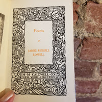 Lowell's Poems - James Russell Lowell H.M. Caldwell Co vintage hardback