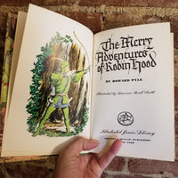 The Merry Adventures of Robin Hood - Howard Pyle -Illustrated Junior Library 1952 Grosset & Dunlap vintage hardback