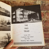 The 1963 Triad- Tridelphia High School Wheeling WV Yearbook hardback