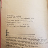 Ten Little Indians - Agatha Christie 1965 Pocket Books vintage paperback