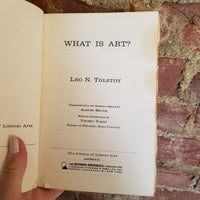 What Is Art? - Leo Tolstoy 1960 The Bobbs-Merrill Co vintage paperback