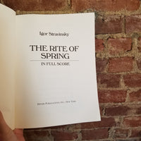 The Rite of Spring in Full Score - Igor Stravinsky 1989 Dover Publications paperback