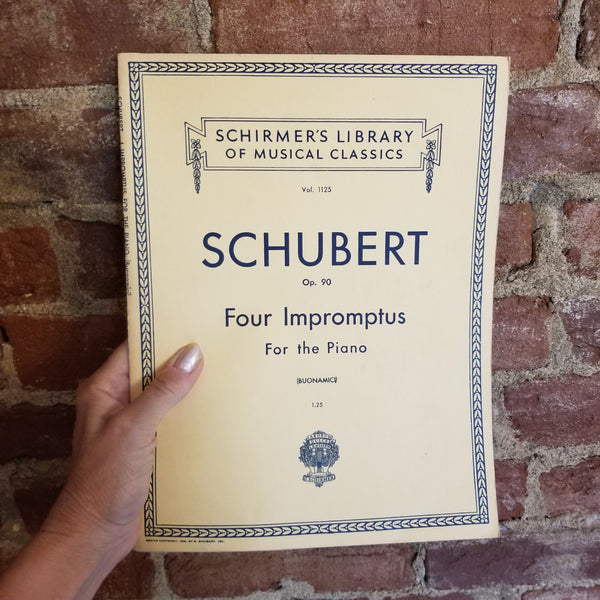 Schirmer's Library of Musical Classics Vol 1125 Schubert op.90 Four Impromptus for Piano