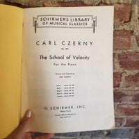 Schirmer's Library of Musical Classics Vol 161 Czerny op.299 The School of Velocity for Piano