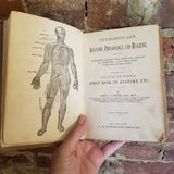 Intermediate Anatomy, Physiology, and Hygiene: Including Scientific Instructions Upon the Effects of Narcotics and Stimulants Upon the Human Body-  John Clarence Cutter 1887 J.B. Lippincott Co vintage hardback